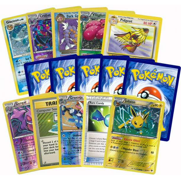 Pokemon Card Bulk Lot Pack 40 cards 2 Holos 5 Reverse Holos and Rare